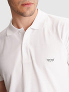 WHITE POLO SHORT SLEEVES REGULAR FIT MR. BLUE