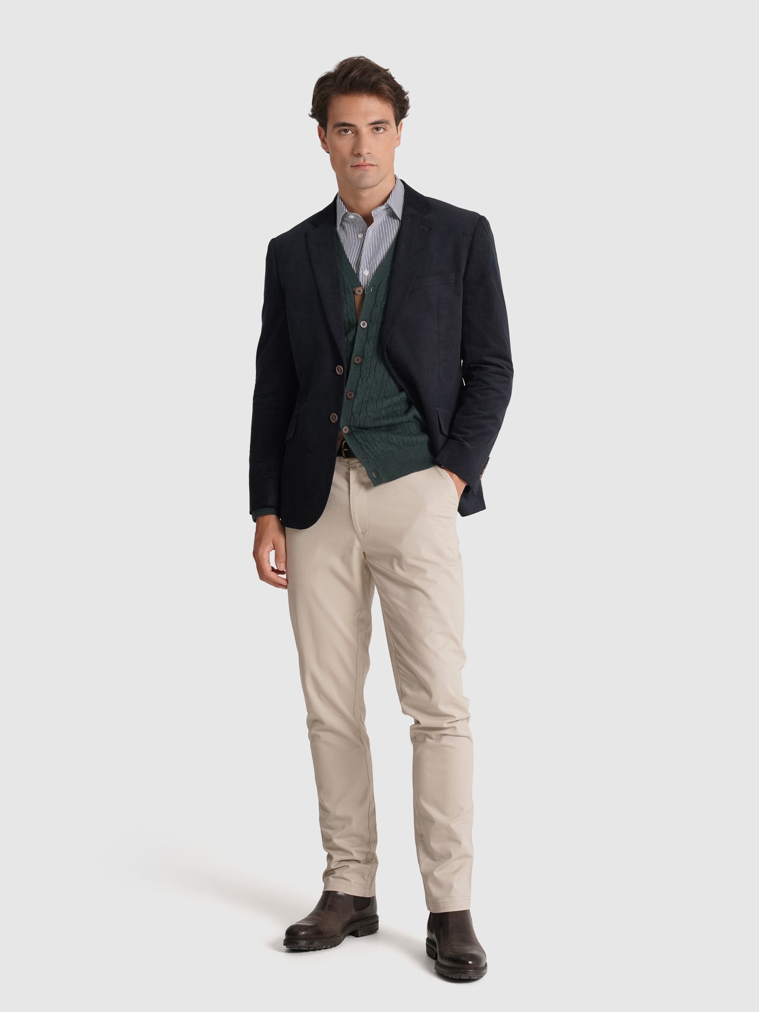 BLUE COTTON BLAZER LONG SLEEVE REGULAR FIT MR. BLUE