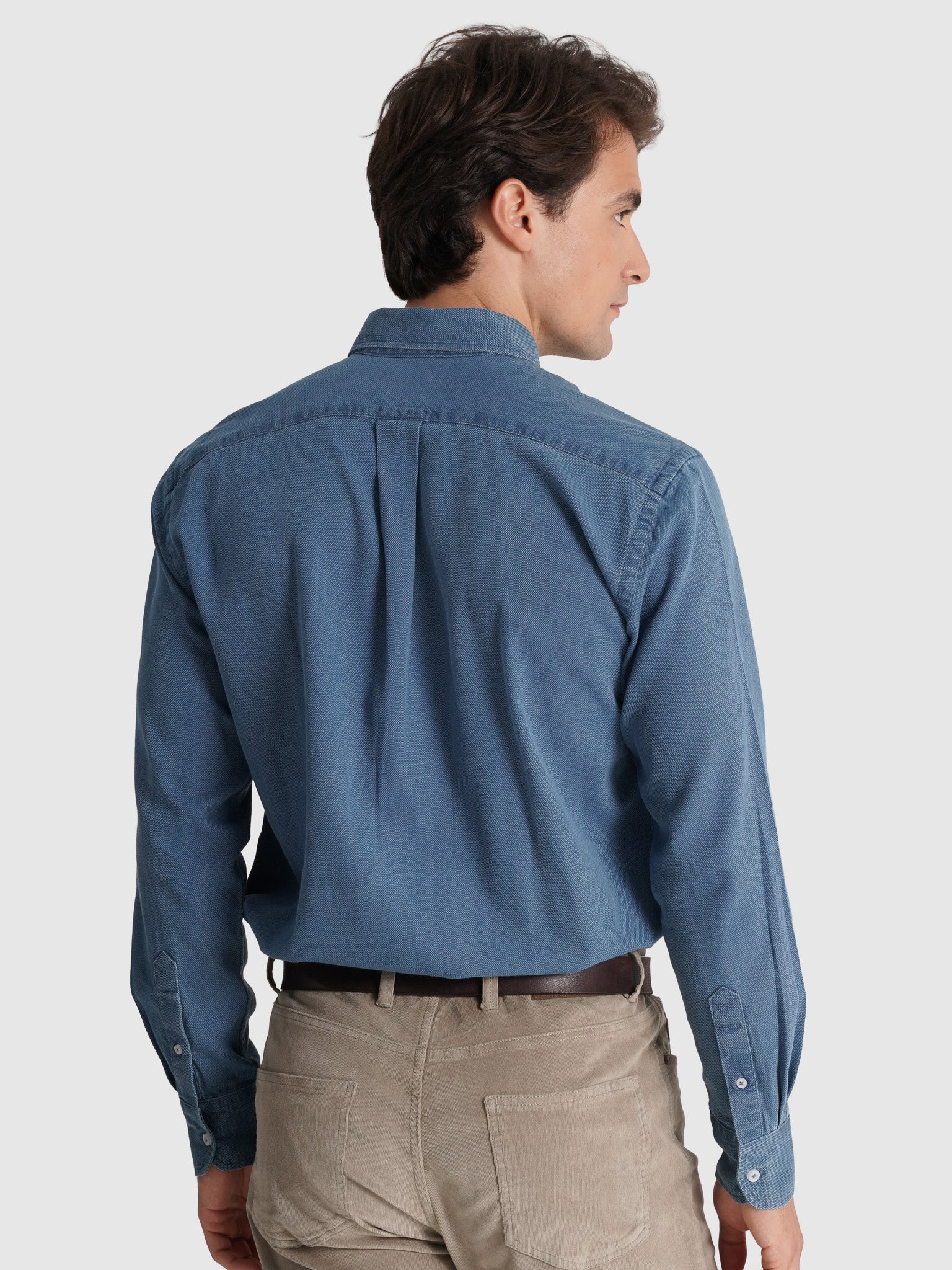BLUE COTTON SHIRT LONG SLEEVE REGULAR FIT MR. BLUE
