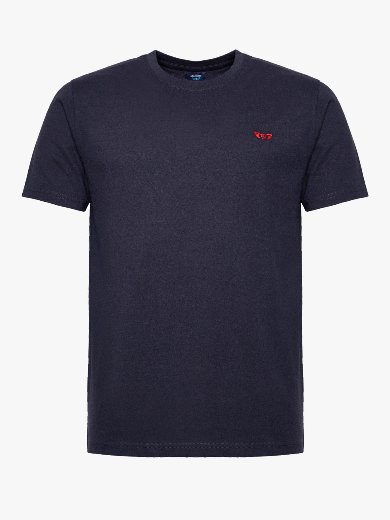 T-SHIRT ALGODÃO AZUL MANGA CURTA REGULAR FIT MR. BLUE