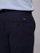 BLUE LINEN BERMUDA REGULAR FIT MR. BLUE