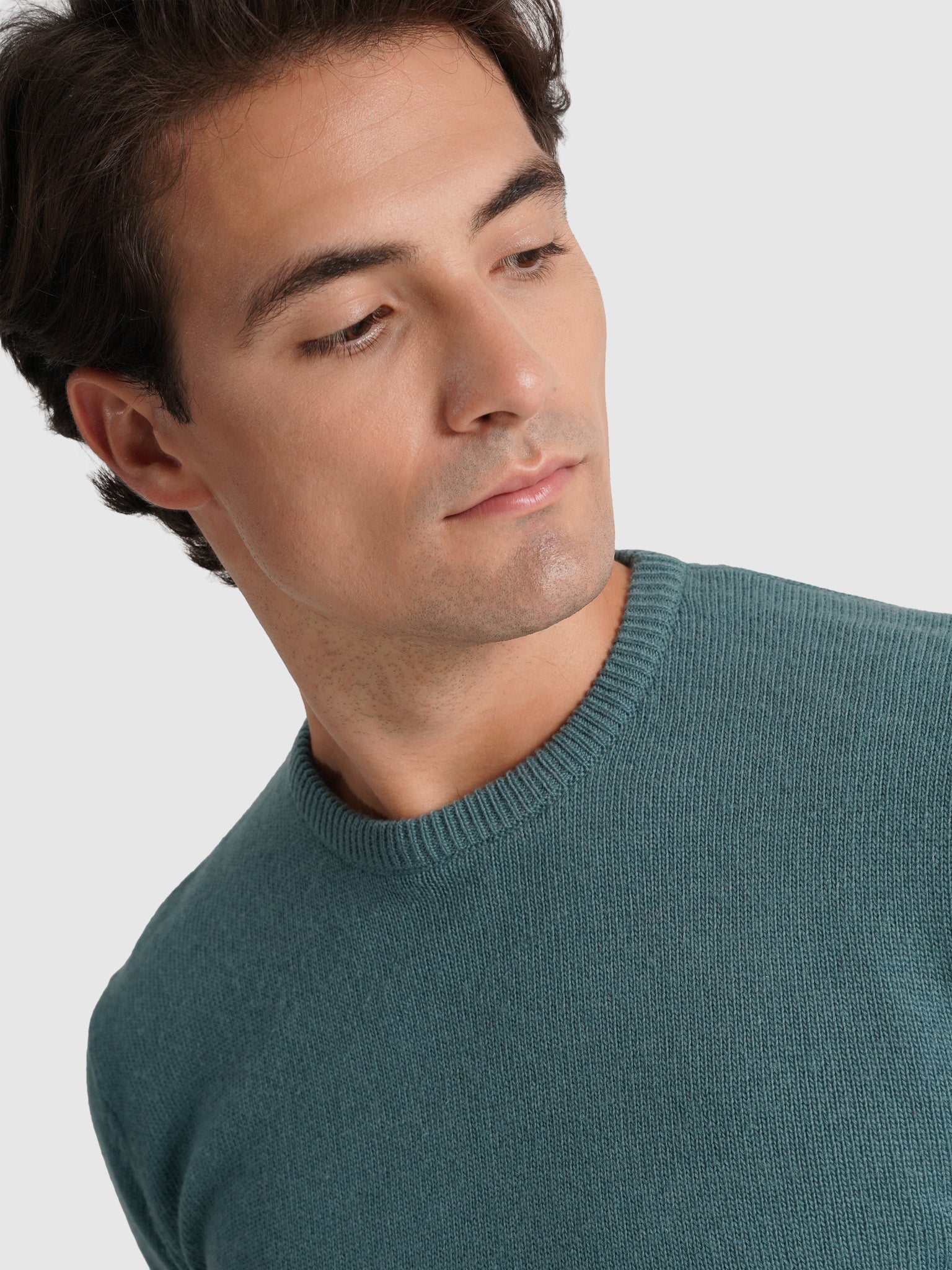 GREEN WOOL PULLOVER LONG SLEEVE REGULAR FIT MR. BLUE