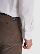 GRAY LONG SLEEVE COTTON SHIRT CLASSIC FIT MR. BLUE