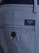 Calças chino Oxford azul claro 100% algodão