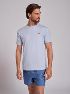 BLUE COTTON T-SHIRT SHORT SLEEVE REGULAR FIT MR. BLUE