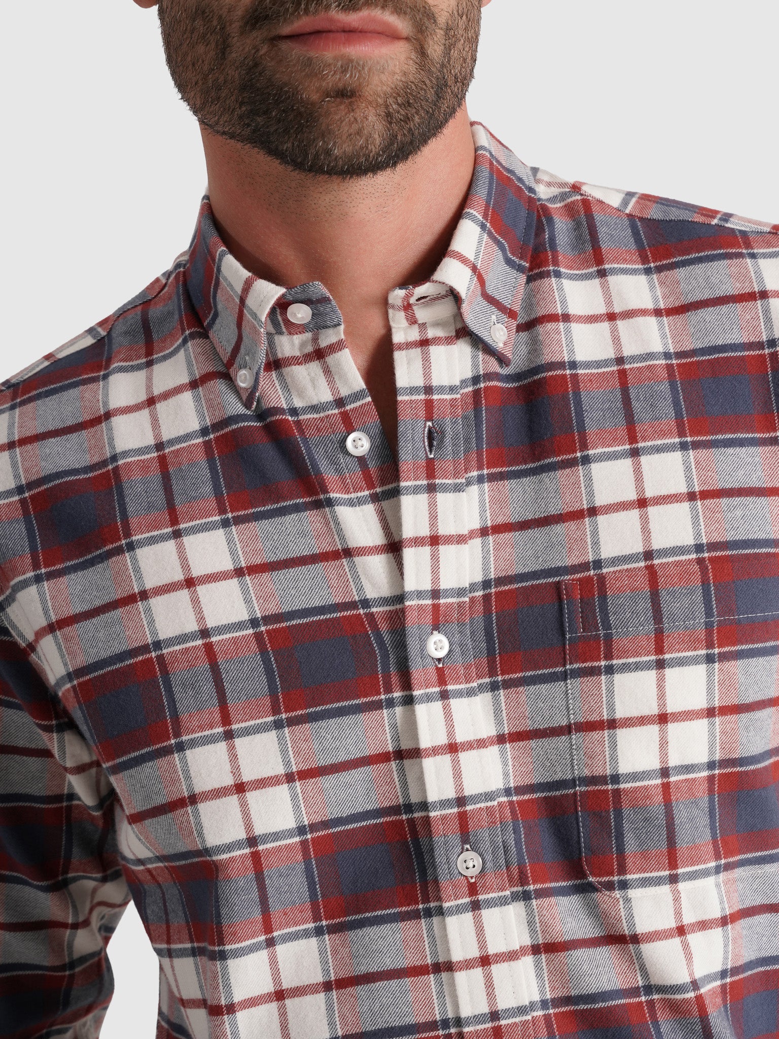 CAMISA ALGODÓN AZUL MANGA LARGA REGULAR FIT MR. AZUL