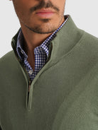 PULLOVER ALGODÃO VERDE MANGA COMPRIDA REGULAR FIT MR. BLUE