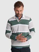 RUGBY GREEN COTTON LONG SLEEVE REGULAR FIT MR. BLUE