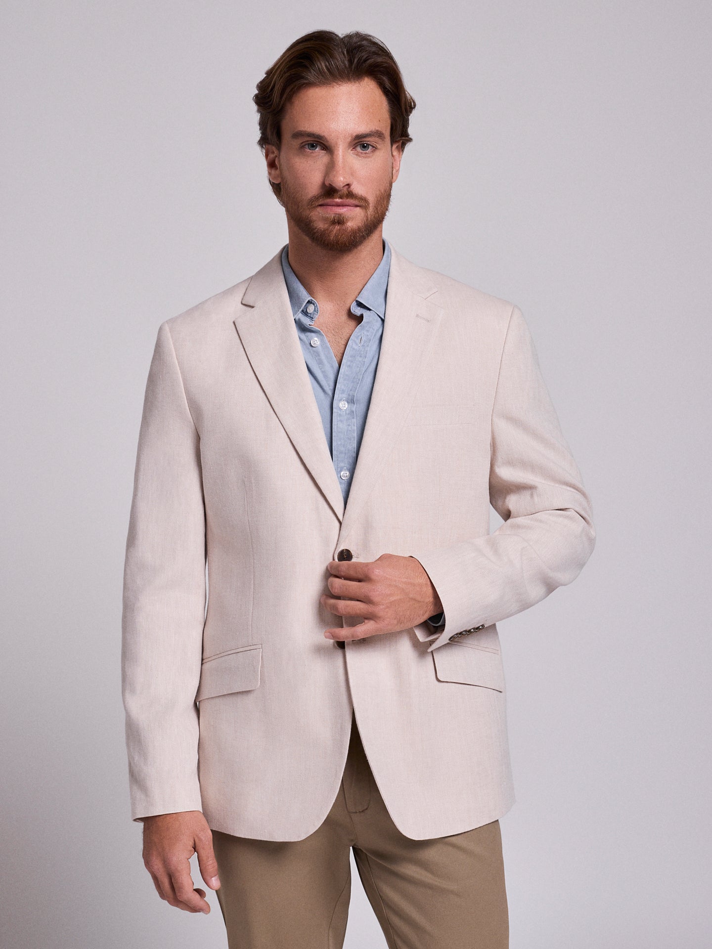 REGULAR FIT BEIGE BLAZER MR. BLUE