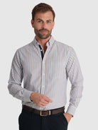 WHITE COTTON SHIRT LONG SLEEVE REGULAR FIT MR. BLUE