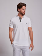 WHITE POLO SHORT SLEEVES REGULAR FIT MR. BLUE
