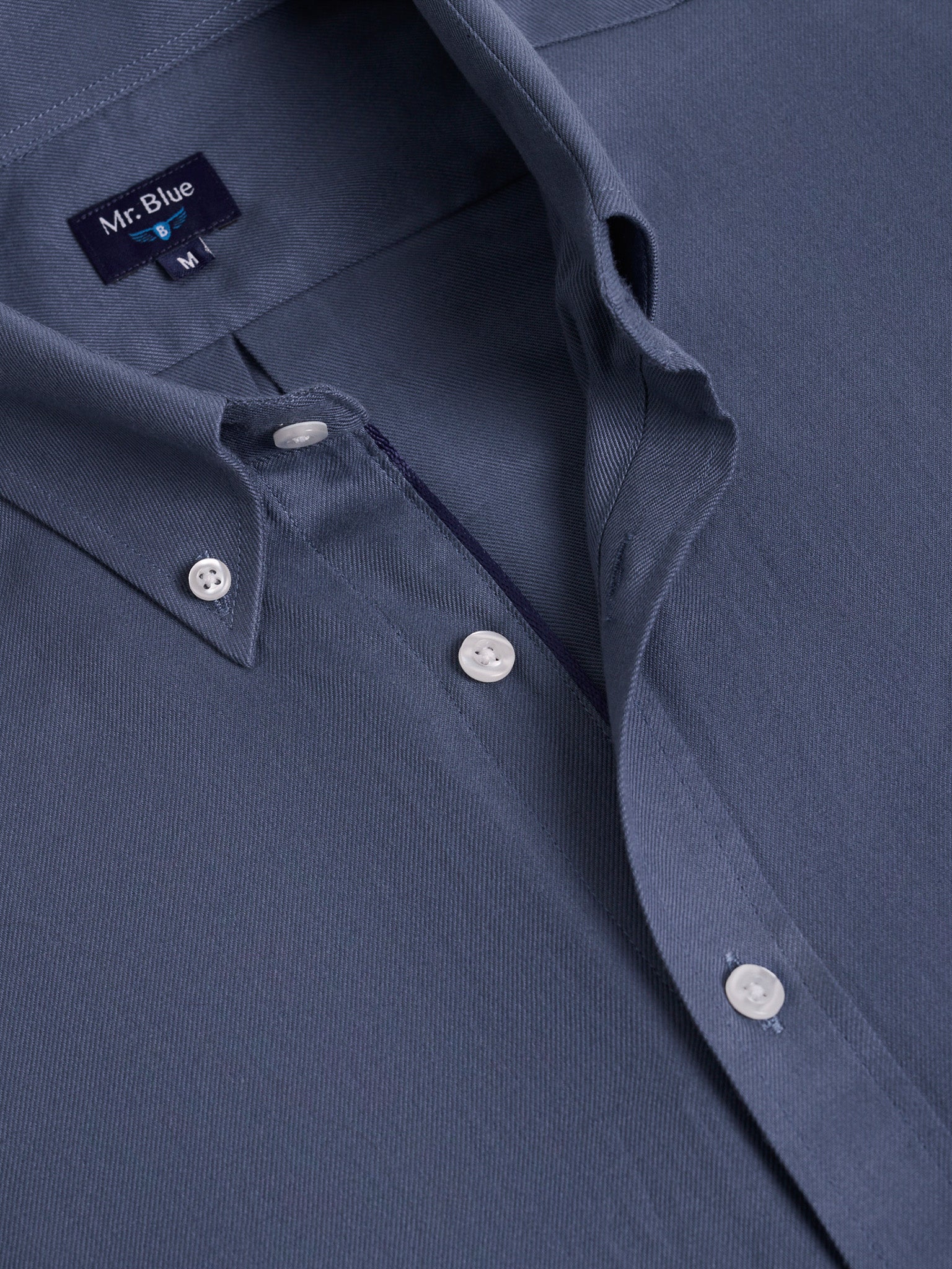 BLUE COTTON SHIRT LONG SLEEVE REGULAR FIT MR. BLUE