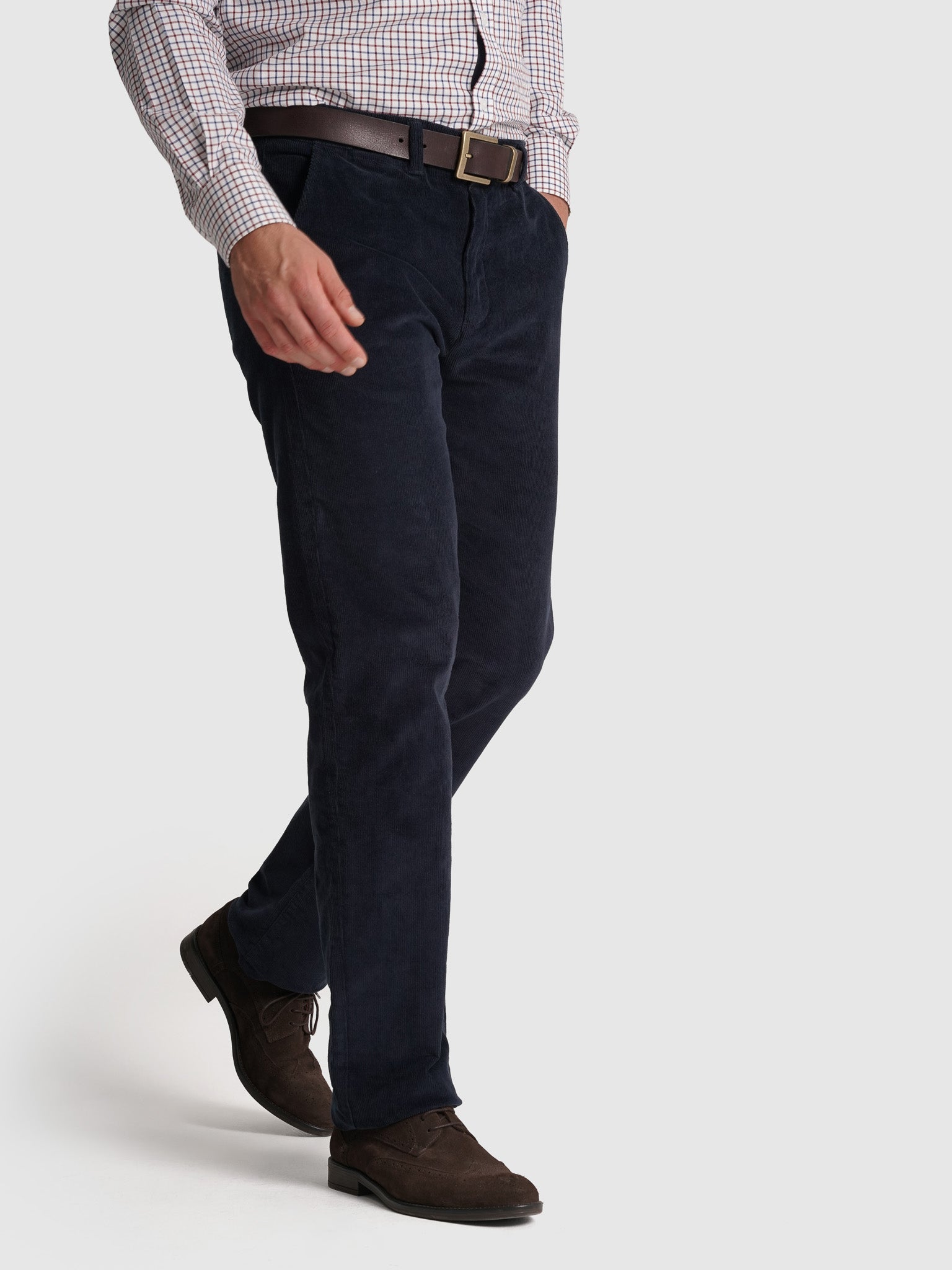 BLUE COTTON TROUSERS CLASSIC FIT MR. BLUE
