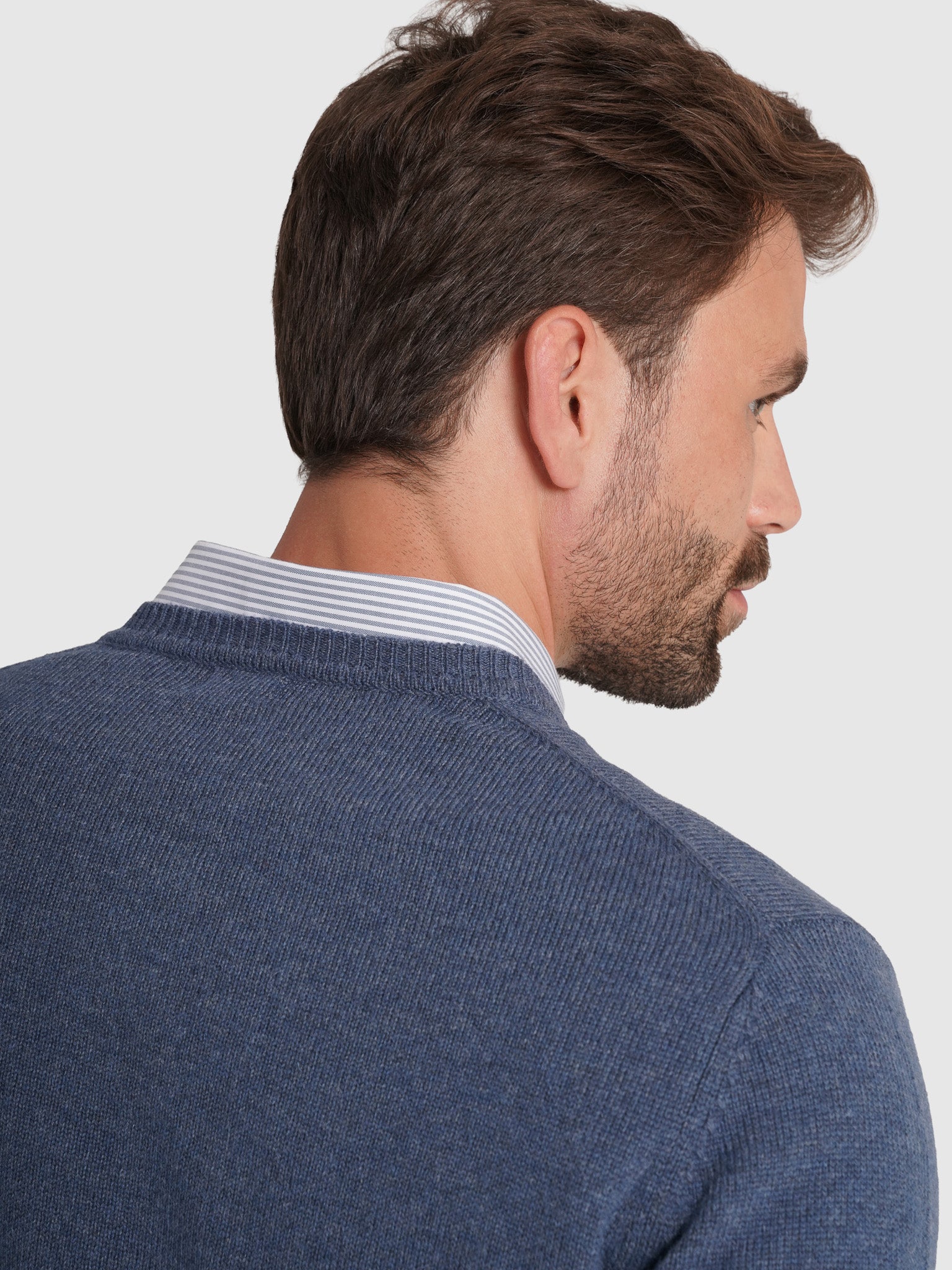 JERSEY DE LANA AZUL MANGA LARGA REGULAR FIT MR. AZUL