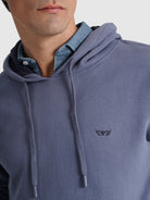BLUE COTTON HOODIE LONG SLEEVE REGULAR FIT MR. BLUE