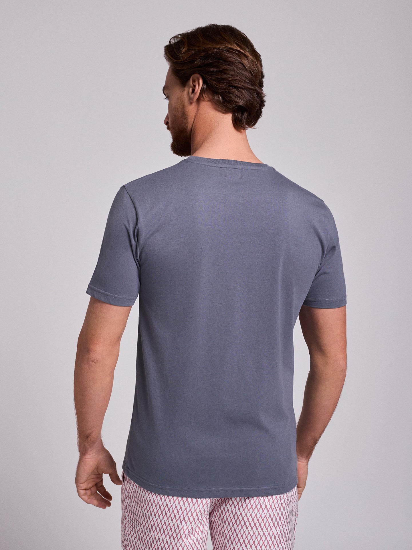 BLUE COTTON T-SHIRT SHORT SLEEVE REGULAR FIT MR. BLUE