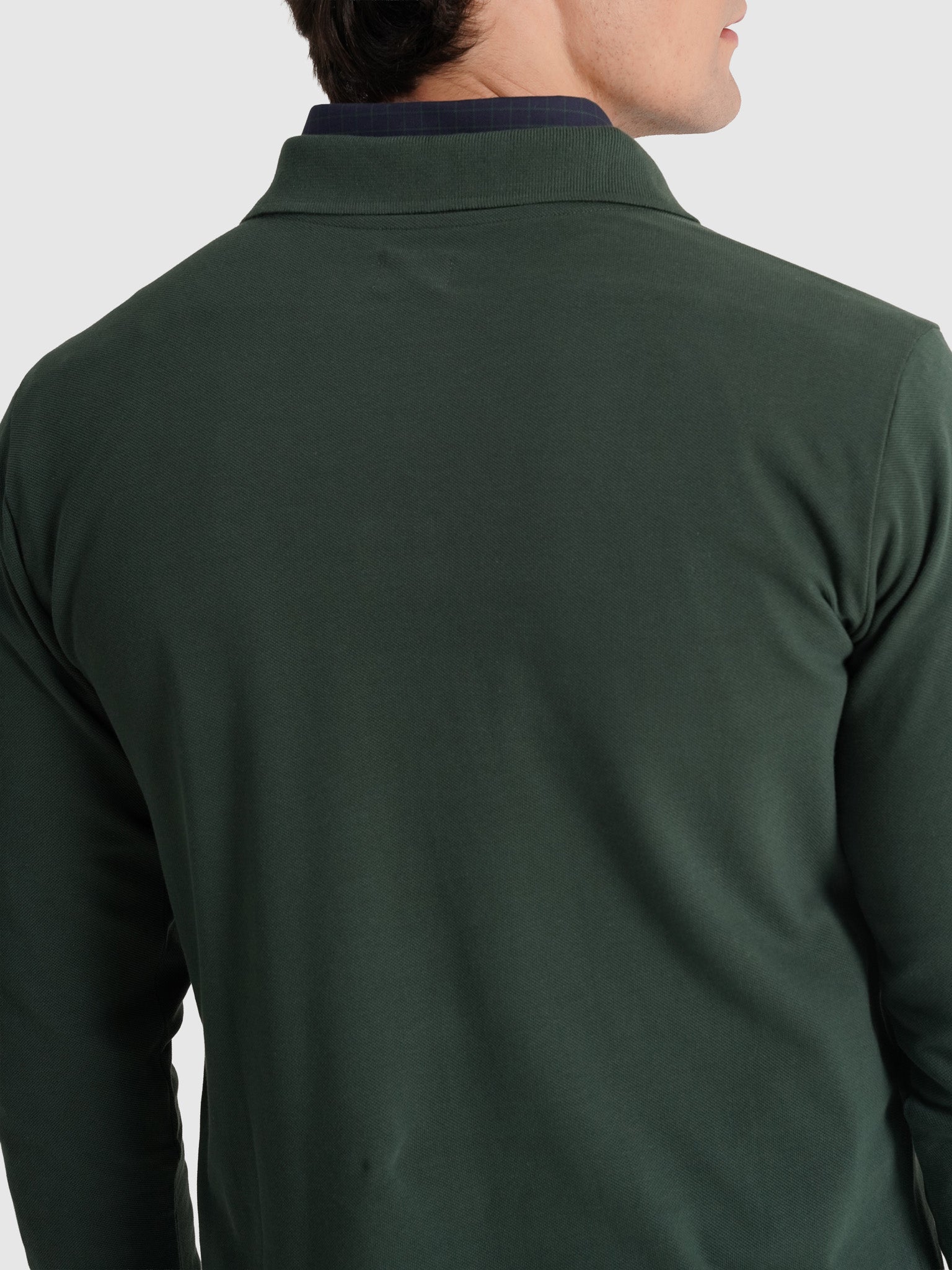 POLO ALGODÓN VERDE MANGA LARGA REGULAR FIT MR. AZUL