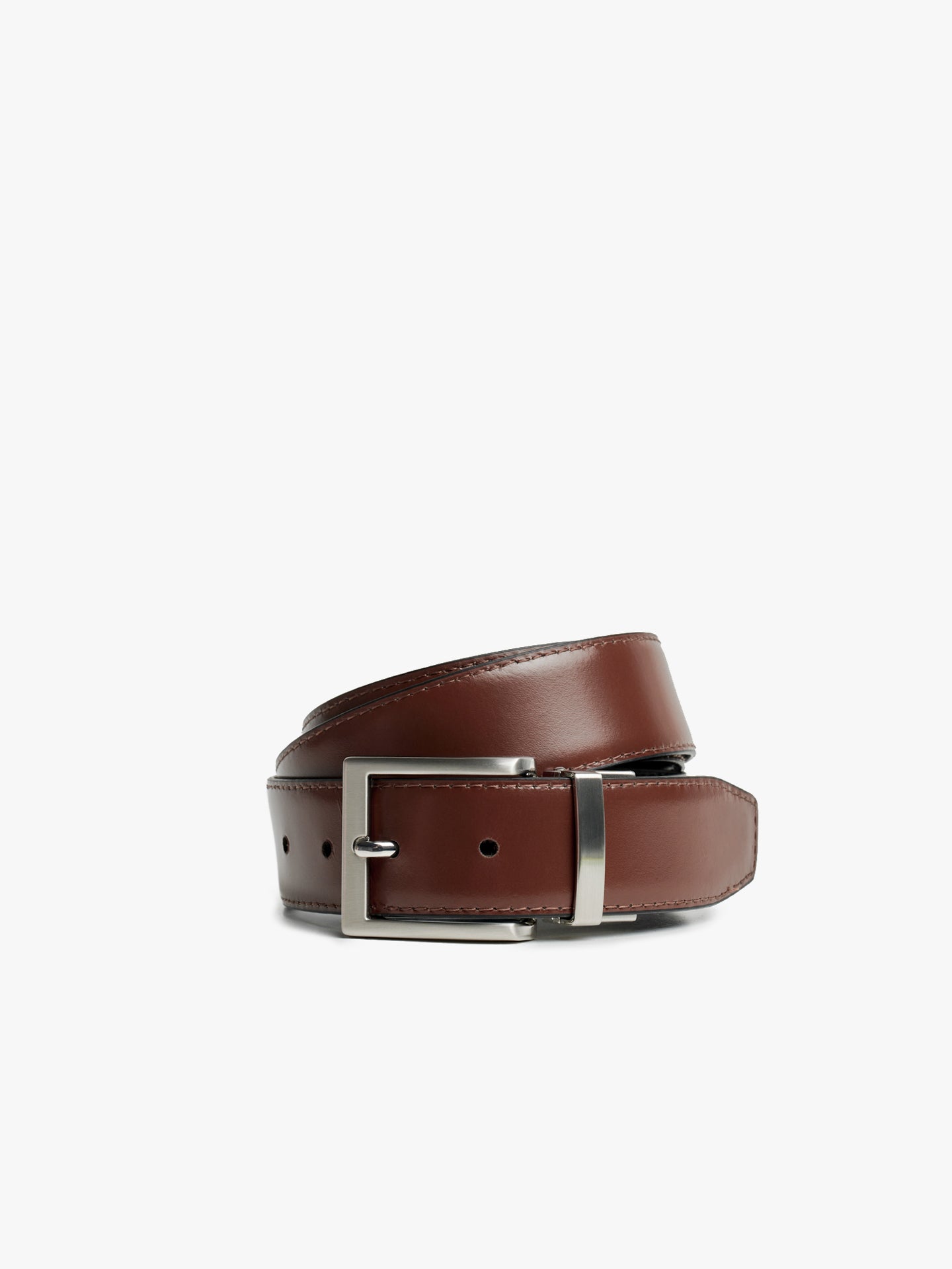 BLACK LEATHER BELT REGULAR FIT MR. BLUE