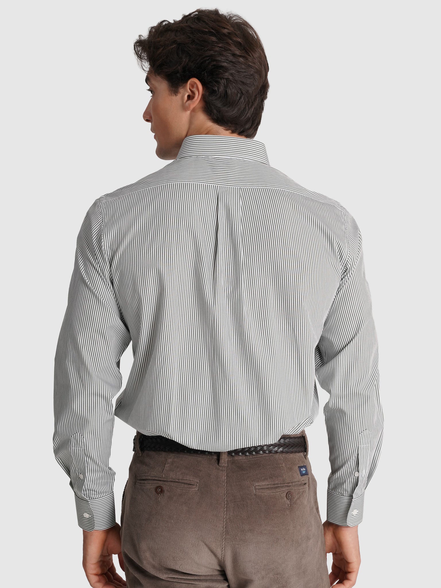 CAMISA ALGODÓN VERDE MANGA LARGA REGULAR FIT MR. AZUL