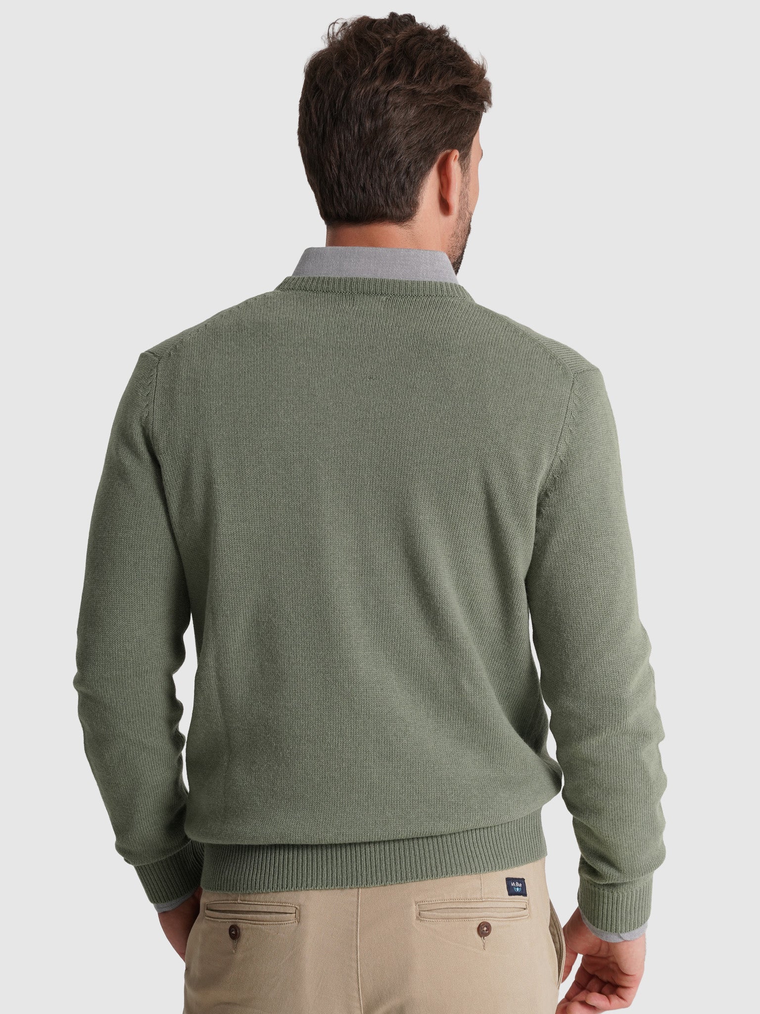 JERSEY DE LANA VERDE MANGA LARGA REGULAR FIT MR. AZUL