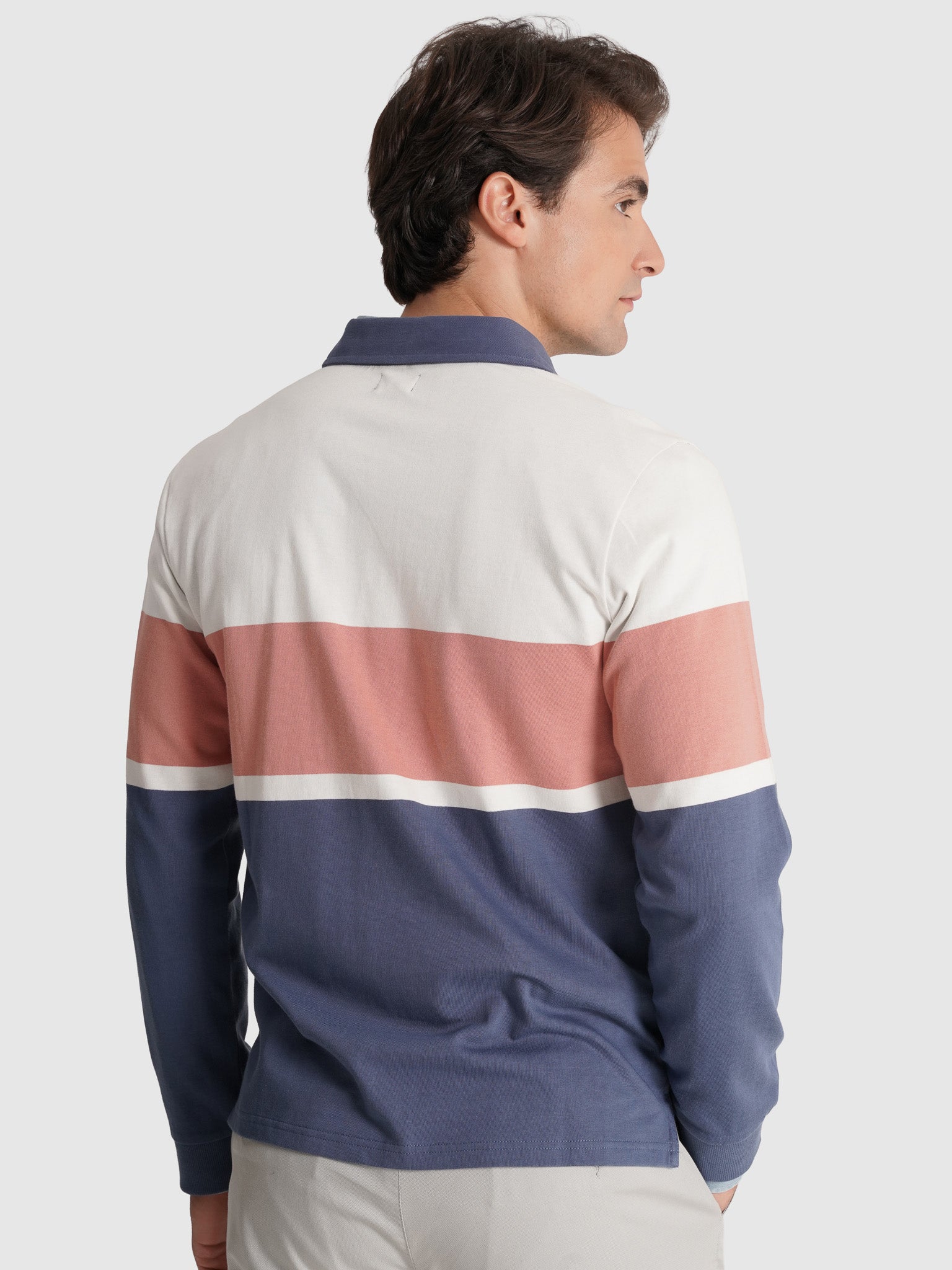 RUGBY BLUE COTTON LONG SLEEVE REGULAR FIT MR. BLUE