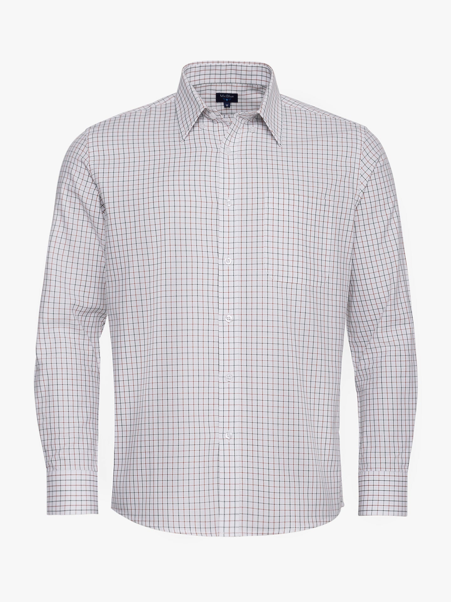 CAMEL COTTON SHIRT LONG SLEEVE REGULAR FIT MR. BLUE