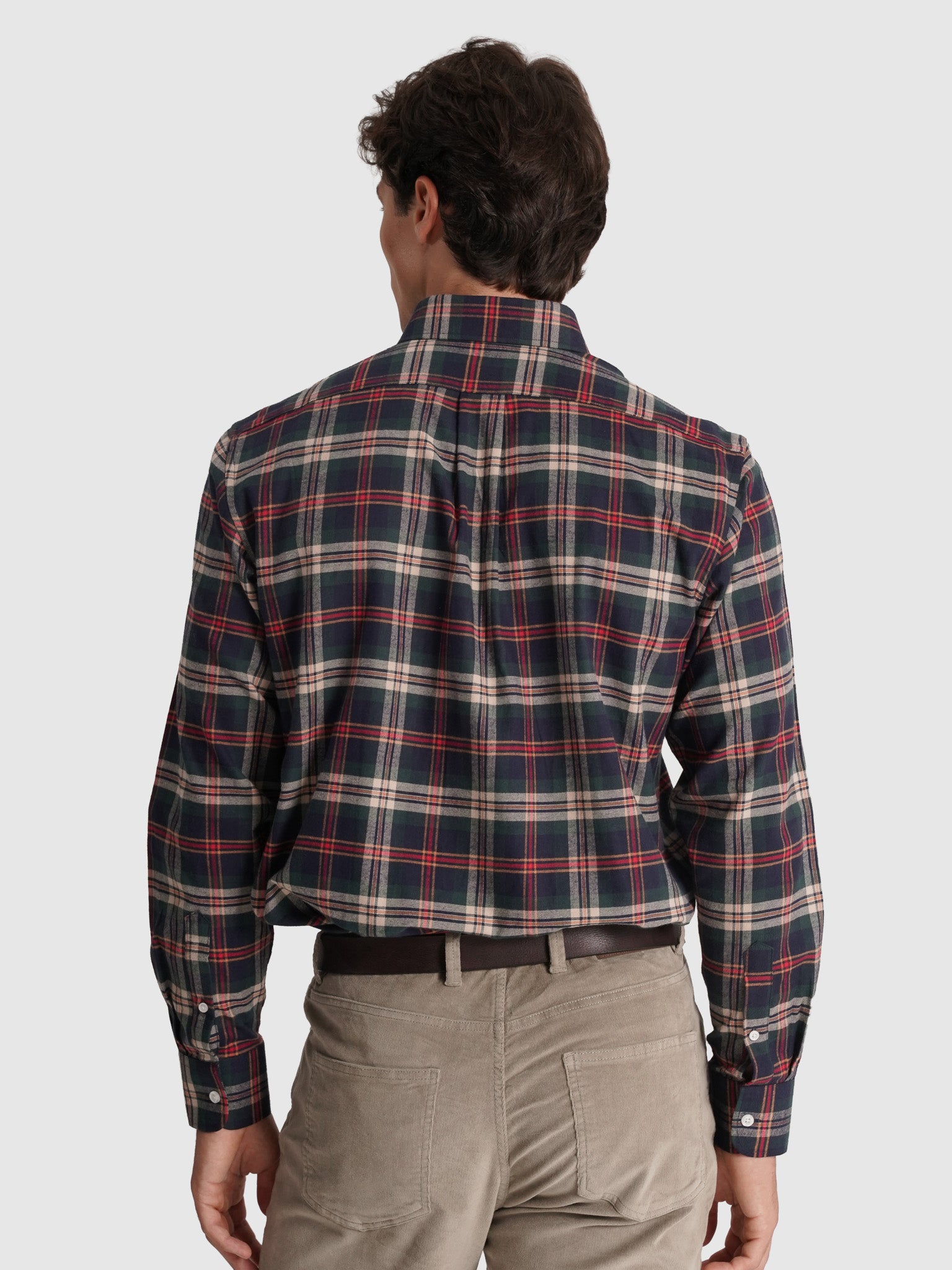 CAMISA FRANELA AZUL MANGA LARGA REGULAR FIT MR. AZUL