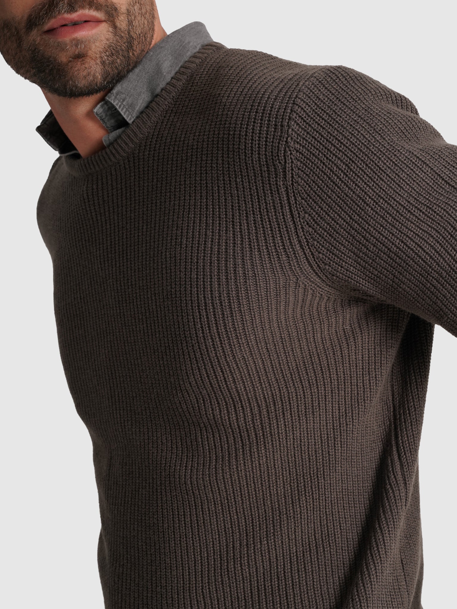 GREEN COTTON PULLOVER LONG SLEEVE REGULAR FIT MR. BLUE
