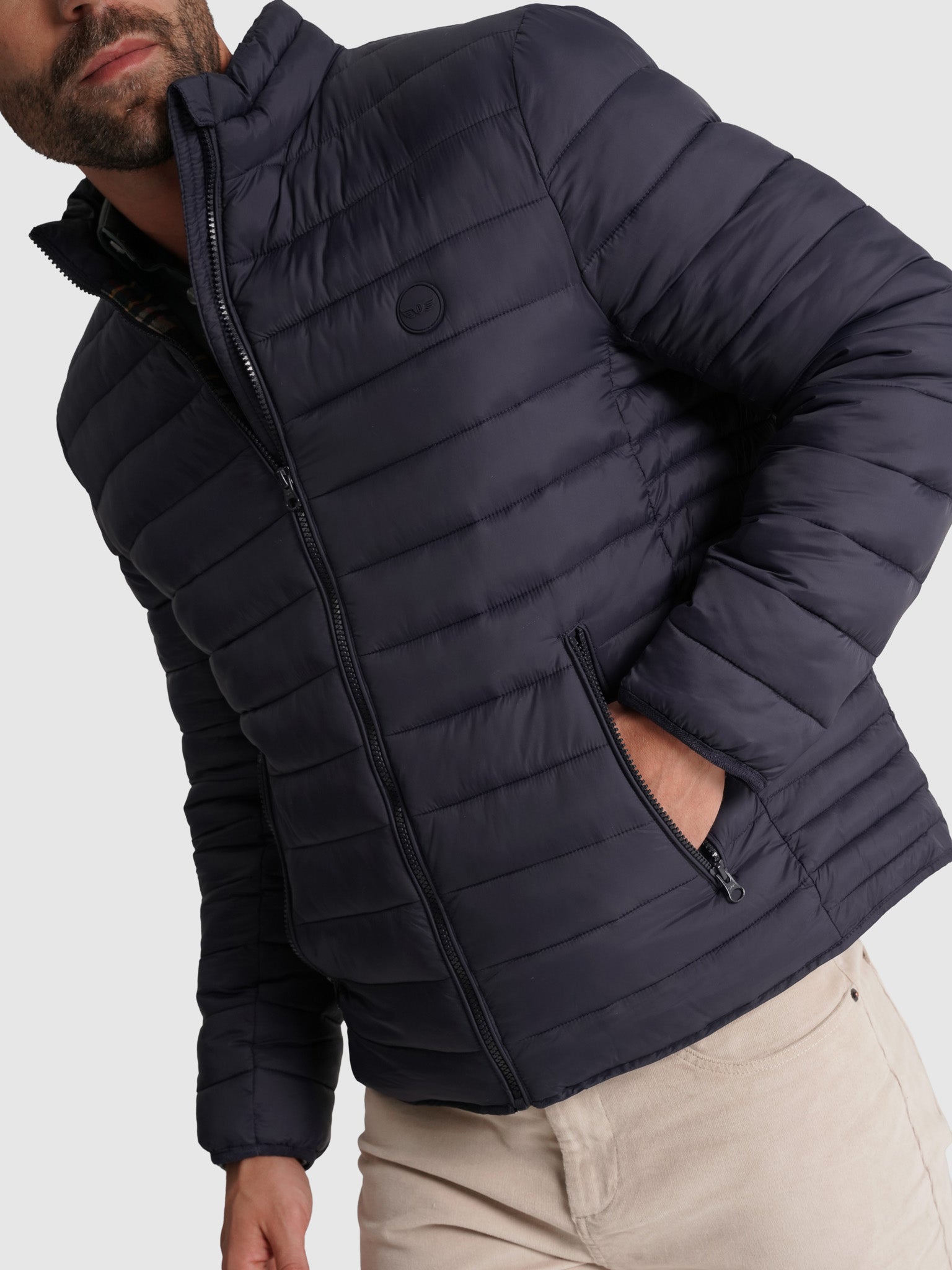 BLUE QUILTED JACKET MR. BLUE