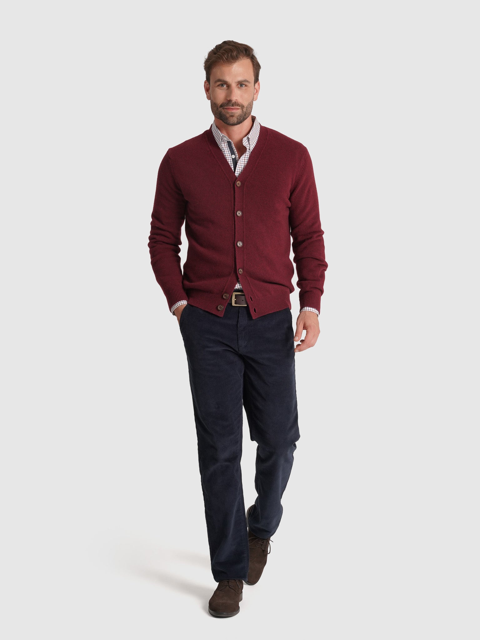 BORDEAUX WOOL PULLOVER LONG SLEEVE REGULAR FIT MR. BLUE