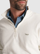 WHITE COTTON HOODIE LONG SLEEVE REGULAR FIT MR. BLUE