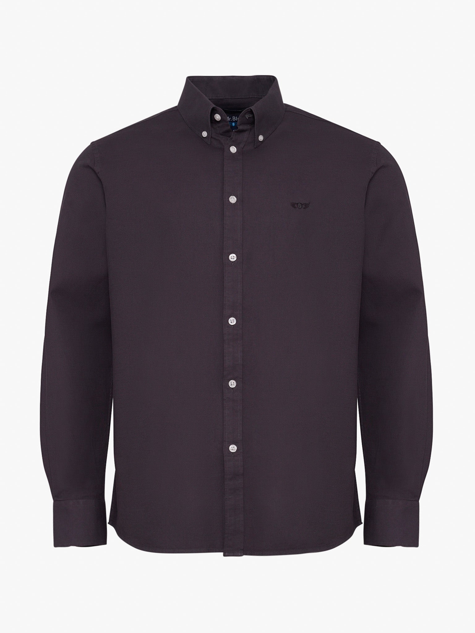 CAMISA ALGODÓN AZUL MANGA LARGA REGULAR FIT MR. AZUL