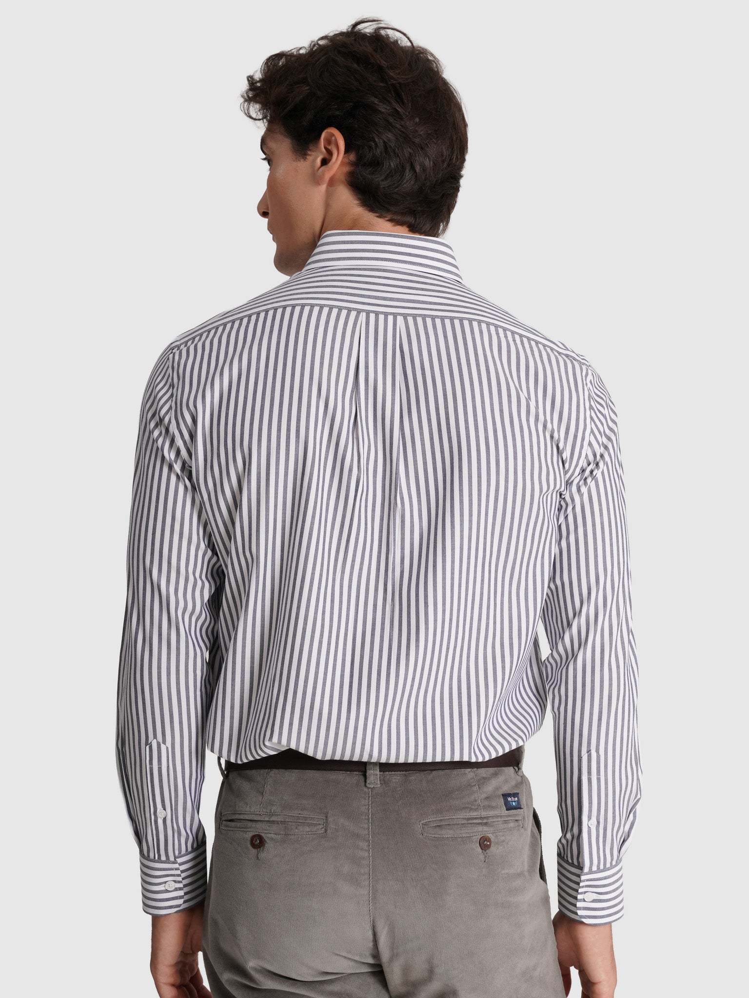 CAMISA ALGODÓN AZUL MANGA LARGA REGULAR FIT MR. AZUL