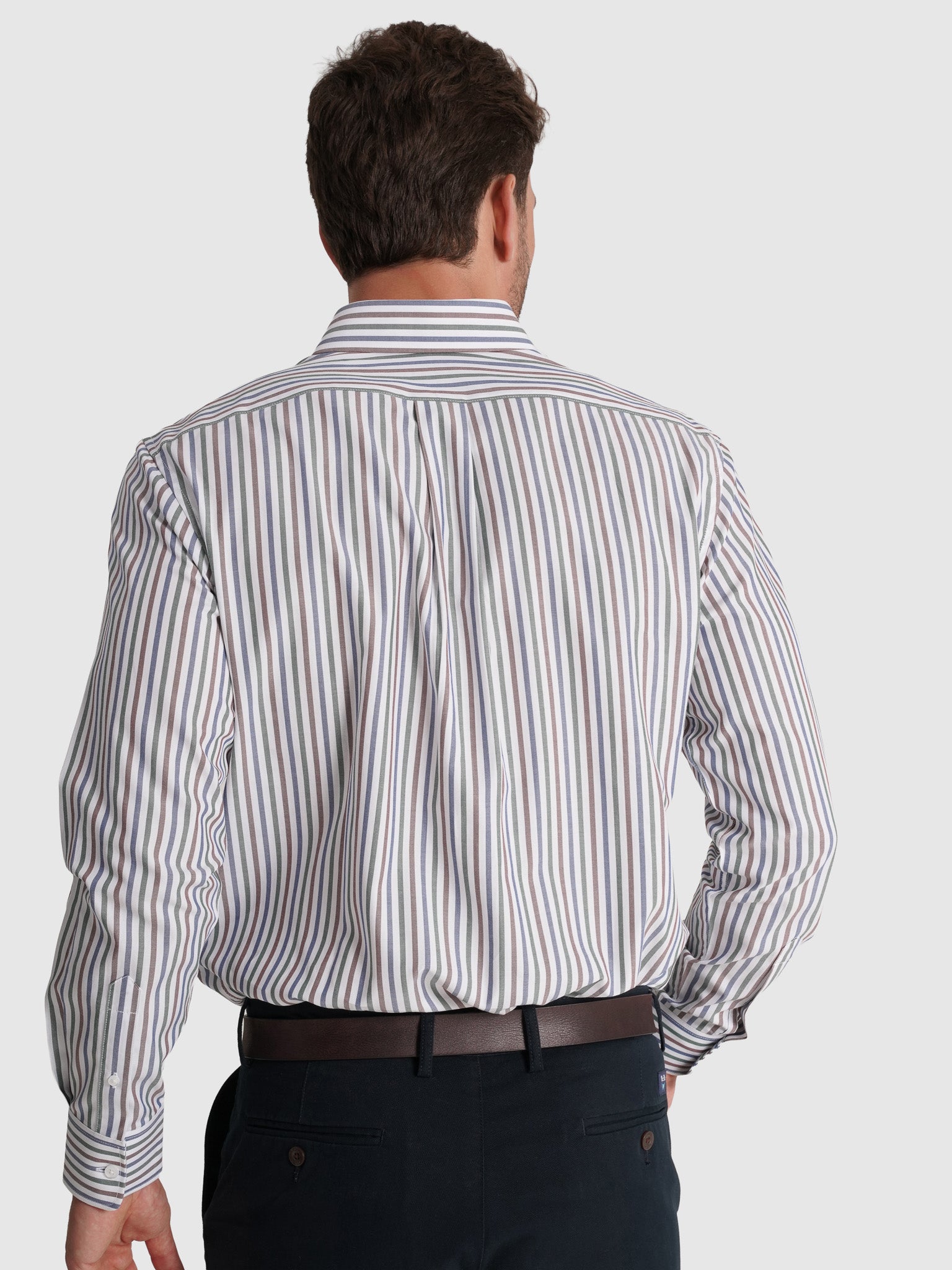 WHITE COTTON SHIRT LONG SLEEVE REGULAR FIT MR. BLUE