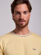 YELLOW COTTON T-SHIRT SHORT SLEEVE REGULAR FIT MR. BLUE
