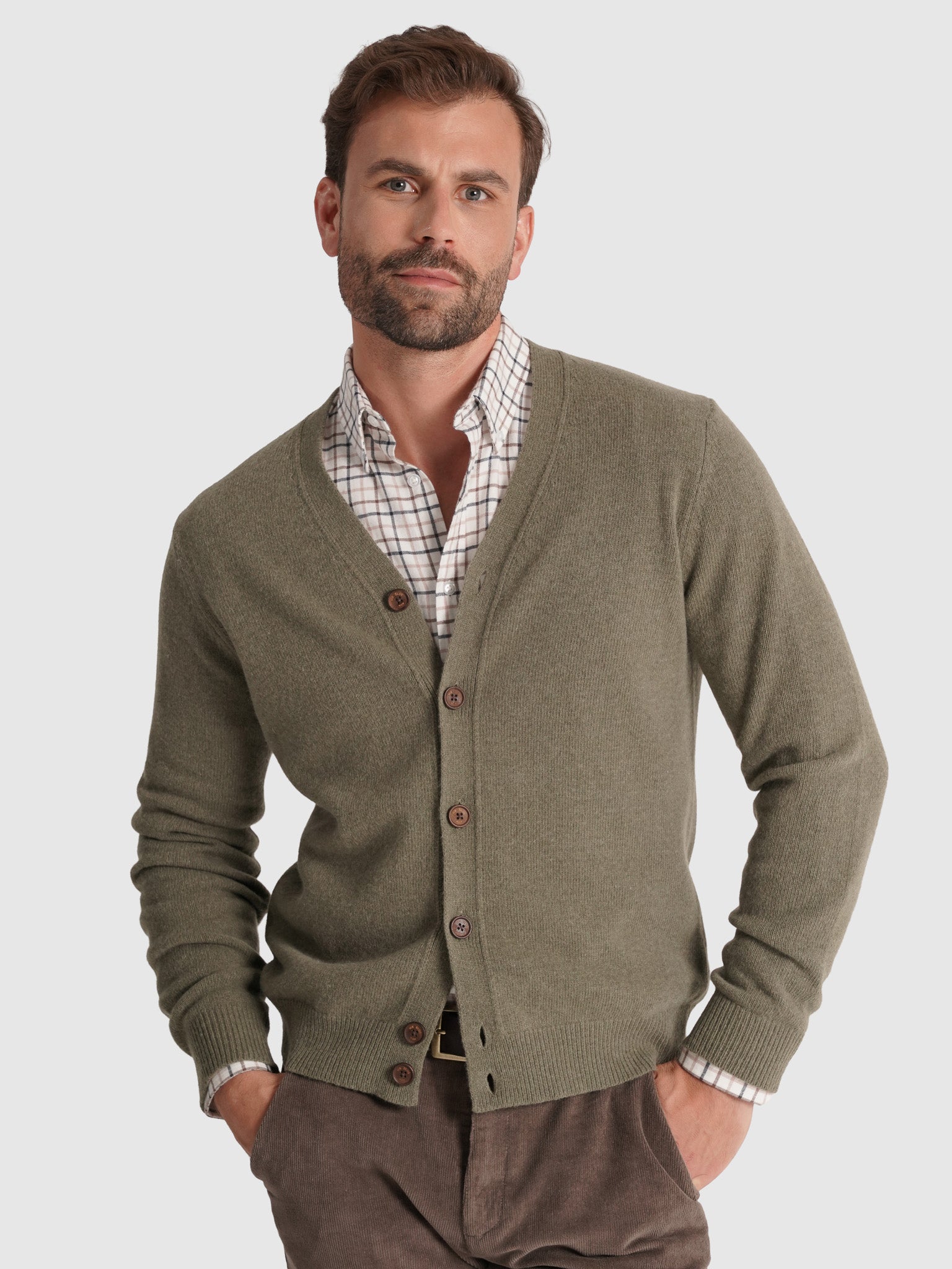 GREEN WOOL PULLOVER LONG SLEEVE REGULAR FIT MR. BLUE