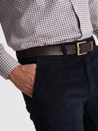 BLUE COTTON TROUSERS CLASSIC FIT MR. BLUE