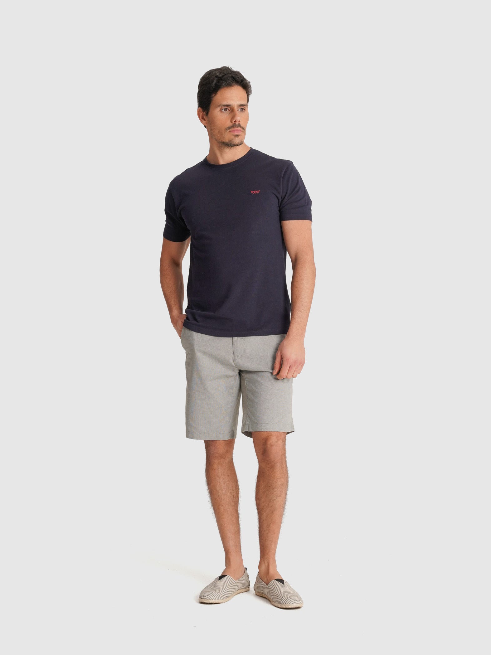 T-SHIRT ALGODÃO AZUL MANGA CURTA REGULAR FIT MR. BLUE