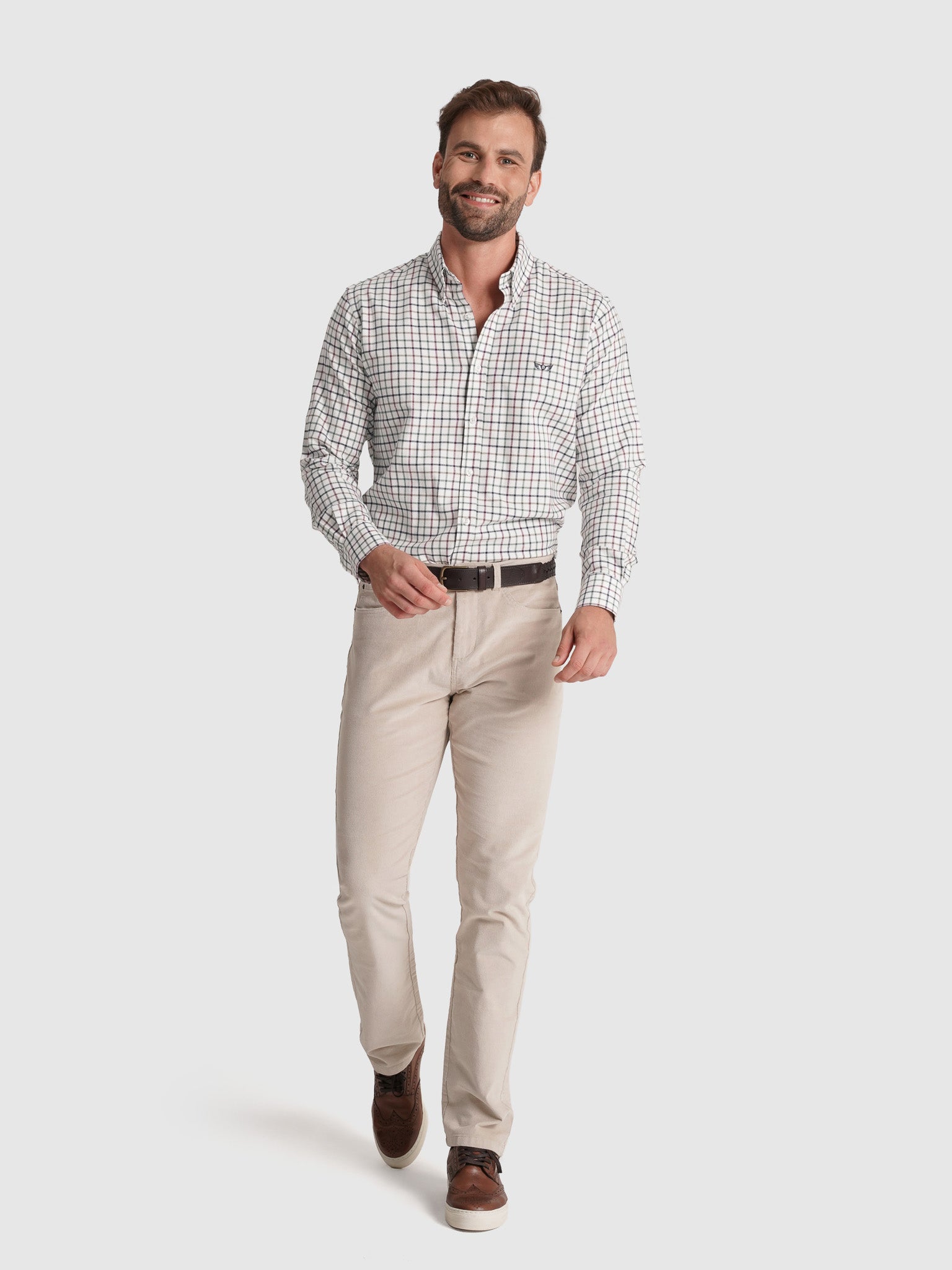 CAMISA FRANELA VERDE MANGA LARGA REGULAR FIT MR. AZUL