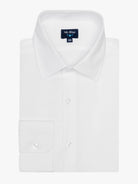 WHITE COTTON LONG SLEEVE SHIRT CLASSIC FIT MR. BLUE