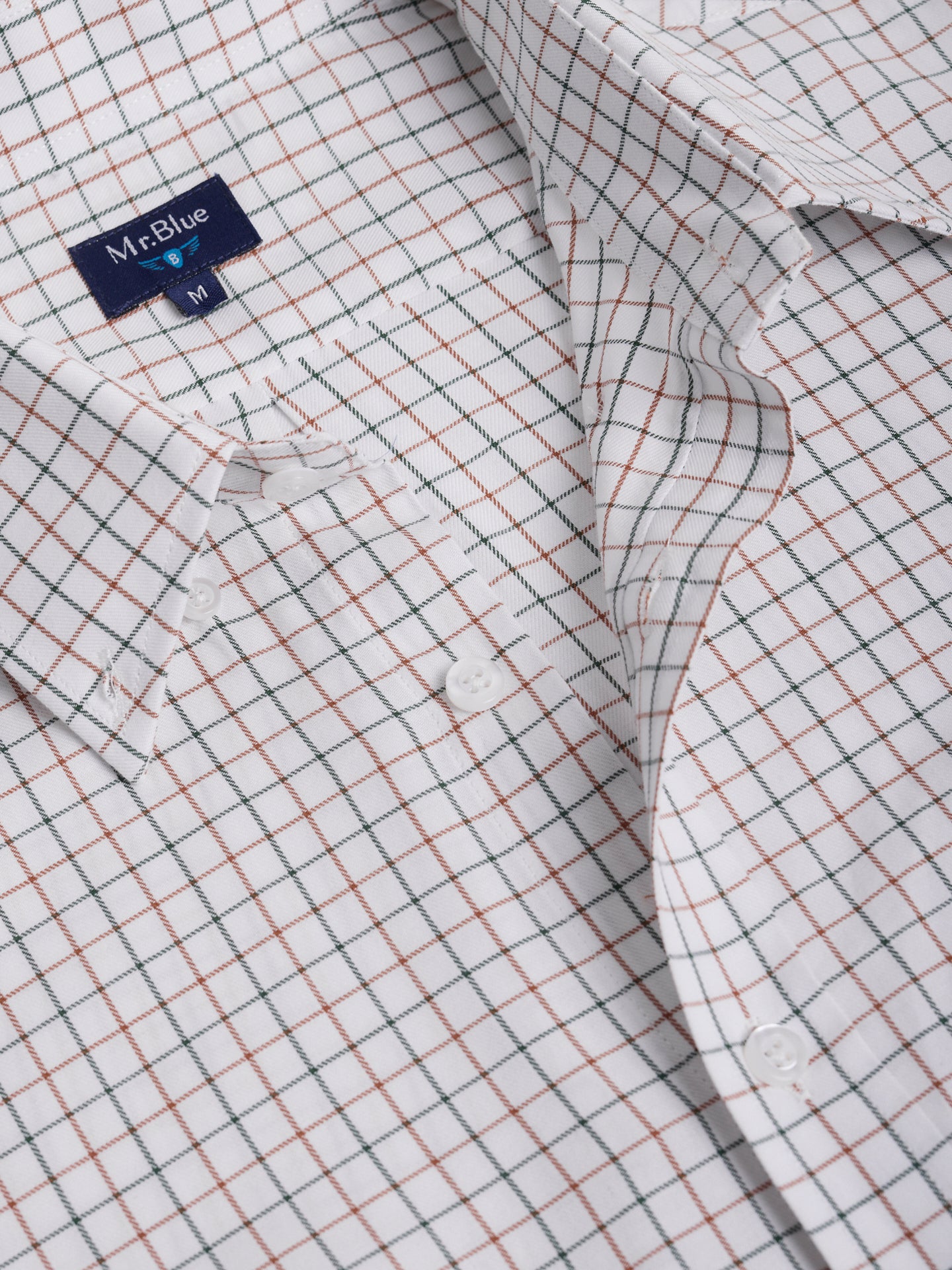 CAMEL COTTON SHIRT LONG SLEEVE REGULAR FIT MR. BLUE