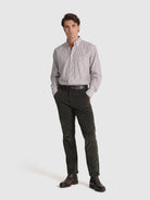 GREEN COTTON SHIRT LONG SLEEVE REGULAR FIT MR. BLUE