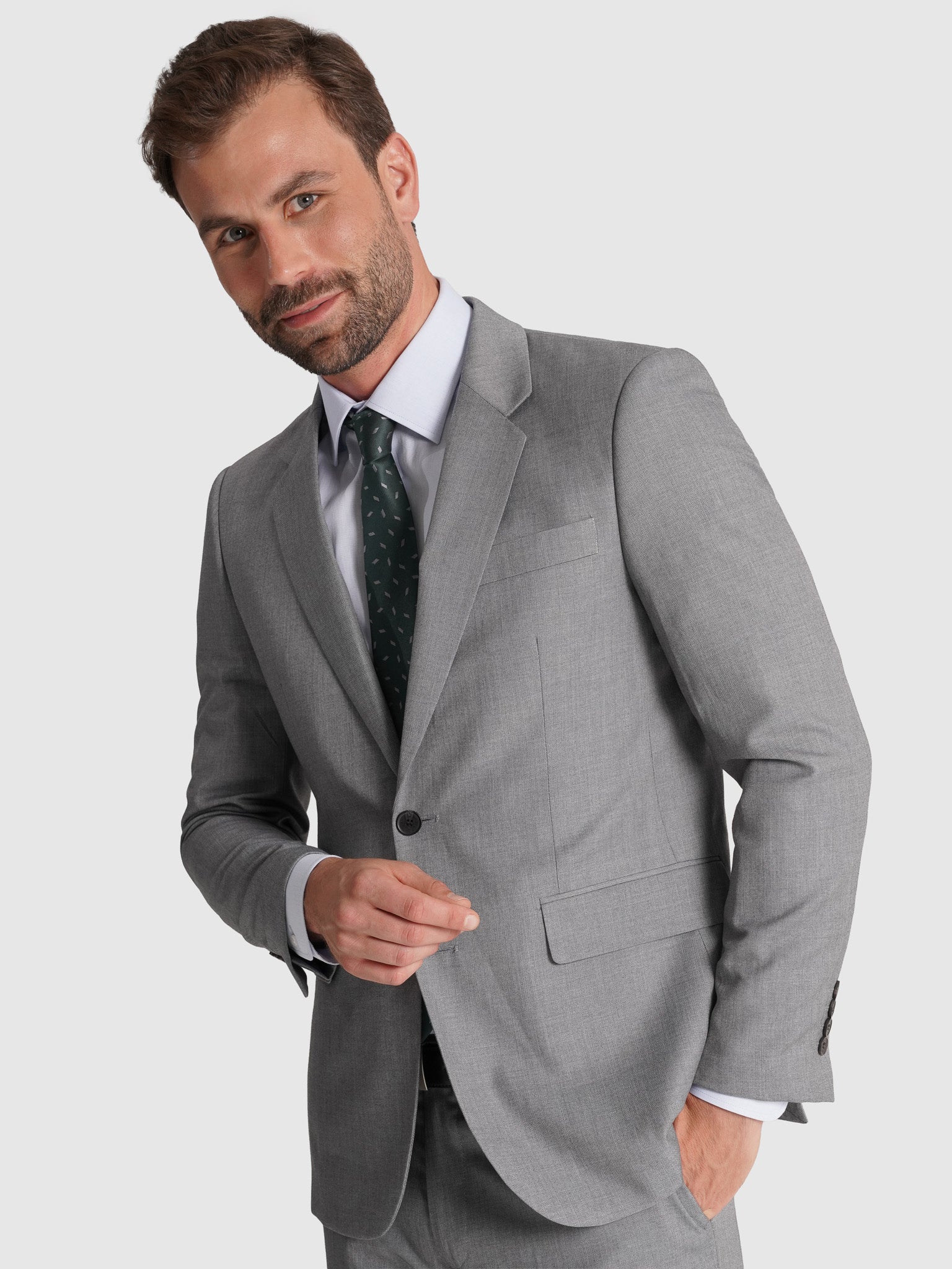 FATO CINZENTO MANGA COMPRIDA REGULAR FIT MR. BLUE