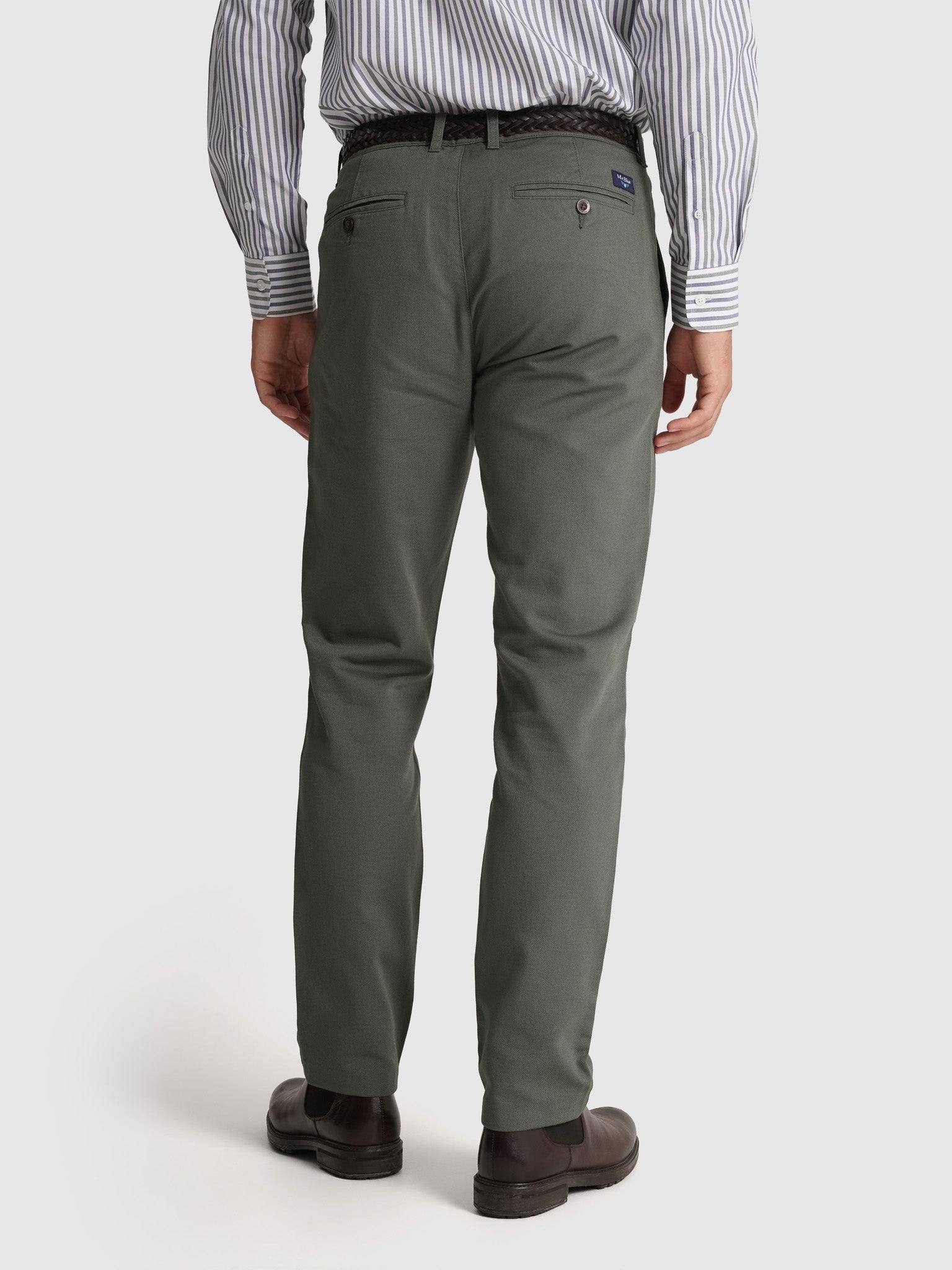 GREEN COTTON TROUSERS REGULAR FIT MR. BLUE