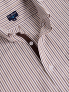 BROWN COTTON SHIRT LONG SLEEVE REGULAR FIT MR. BLUE