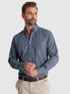 BLUE COTTON SHIRT LONG SLEEVE REGULAR FIT MR. BLUE