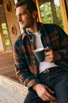 BROWN WOOL OVERSHIRT LONG SLEEVE REGULAR FIT MR. BLUE