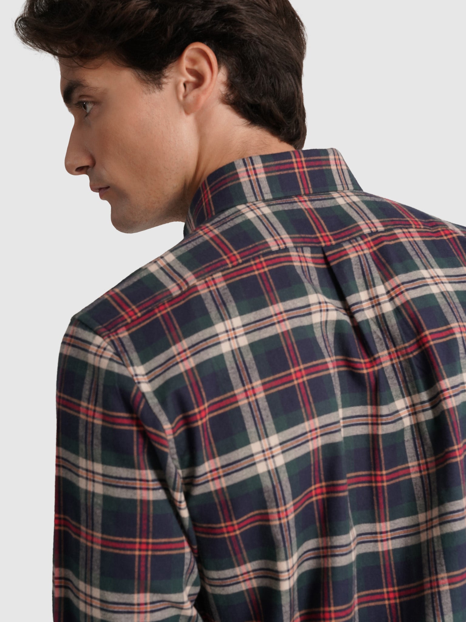 CAMISA FRANELA AZUL MANGA LARGA REGULAR FIT MR. AZUL