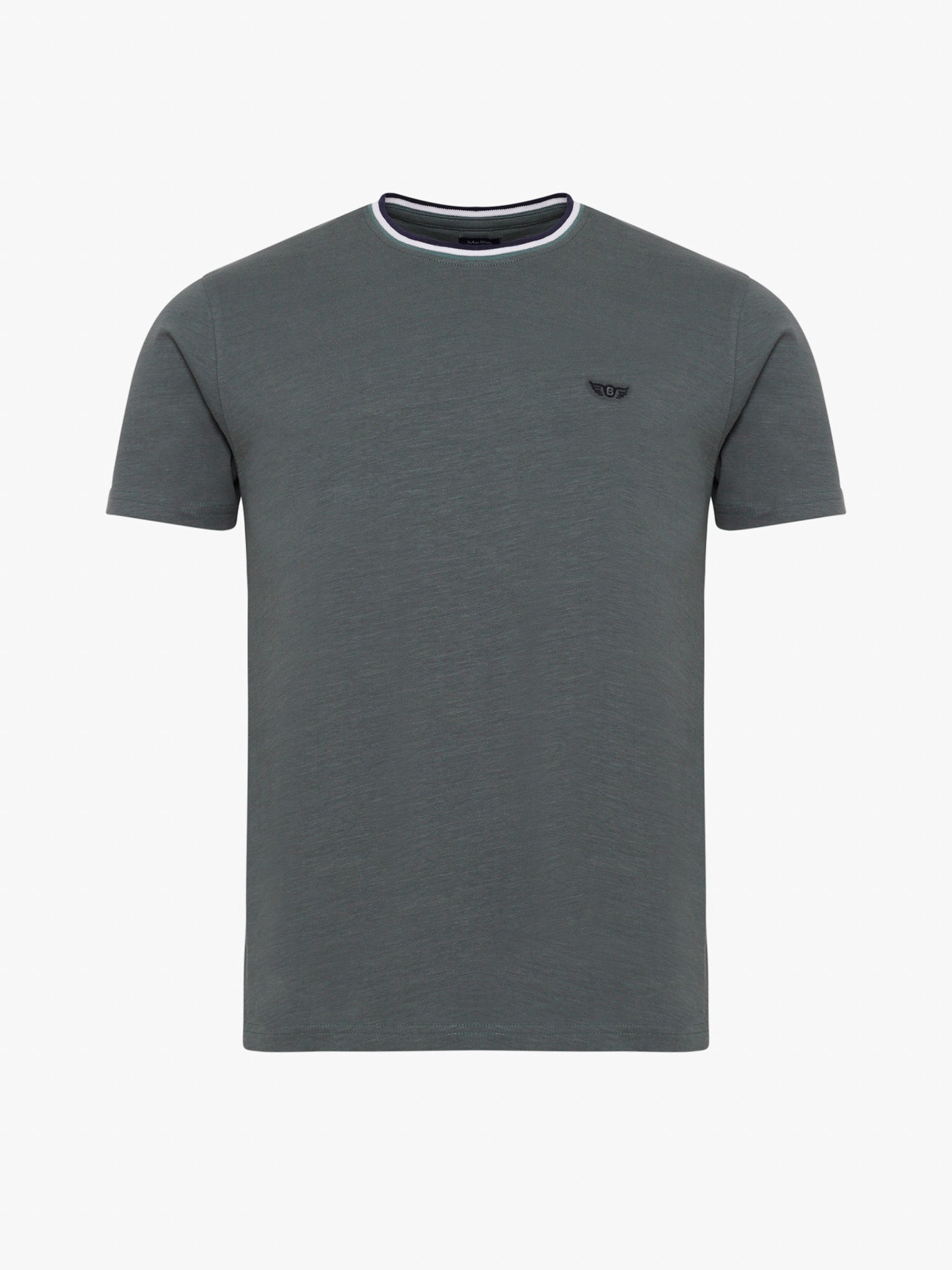 GREEN COTTON T-SHIRT SHORT SLEEVE REGULAR FIT MR. BLUE