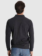 BLUE COTTON POLO LONG SLEEVE REGULAR FIT MR. BLUE